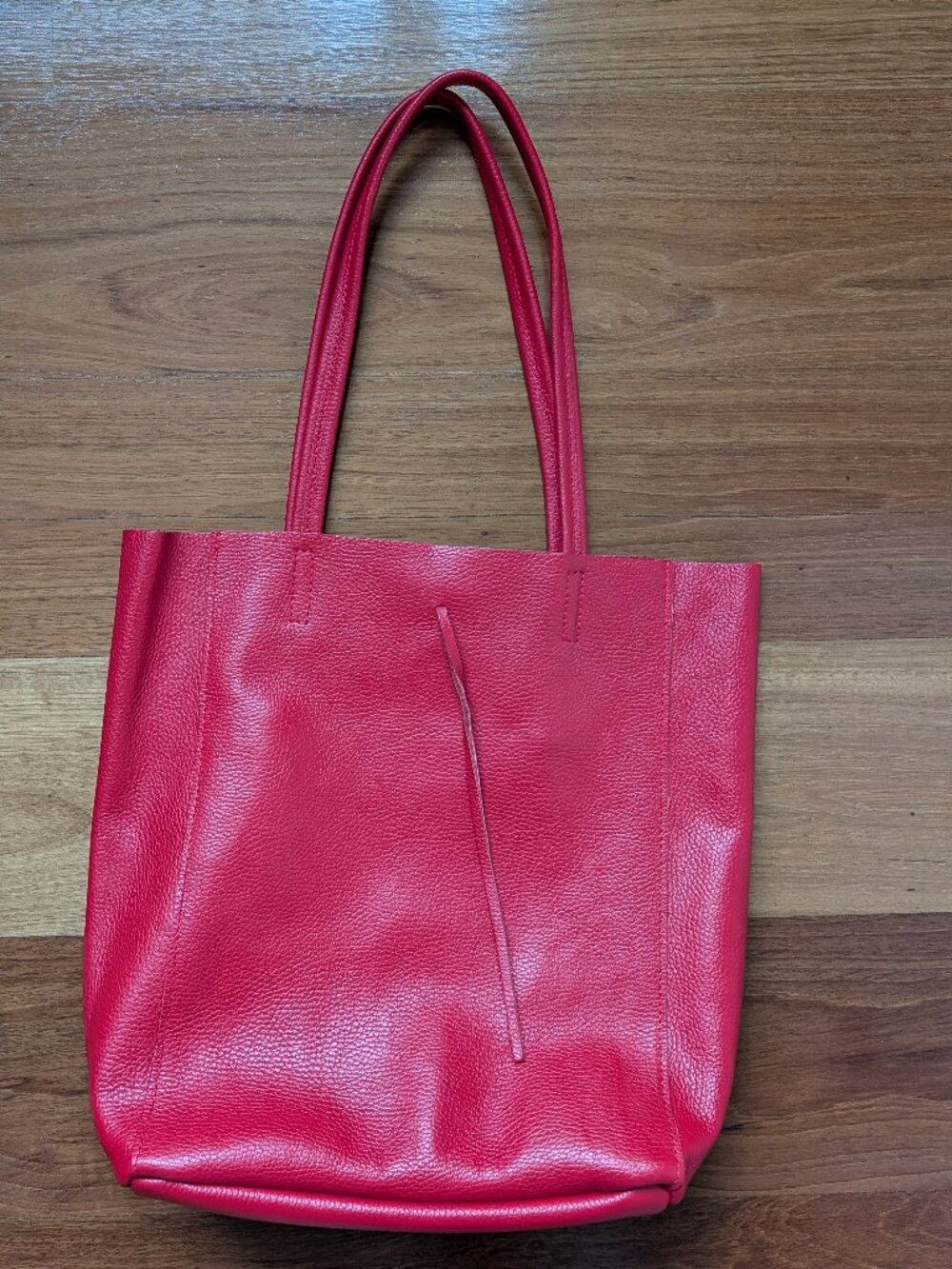 Red Italian Leather Tote Bag Purse from Florence Italy Madewell